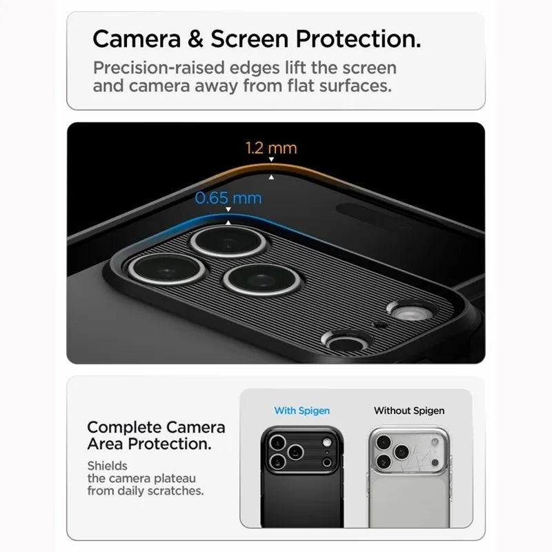 Spigen Tough Armor T Mag MagSafe – dėklas, skirtas iPhone 18 Pro / 17 Pro (juodas)