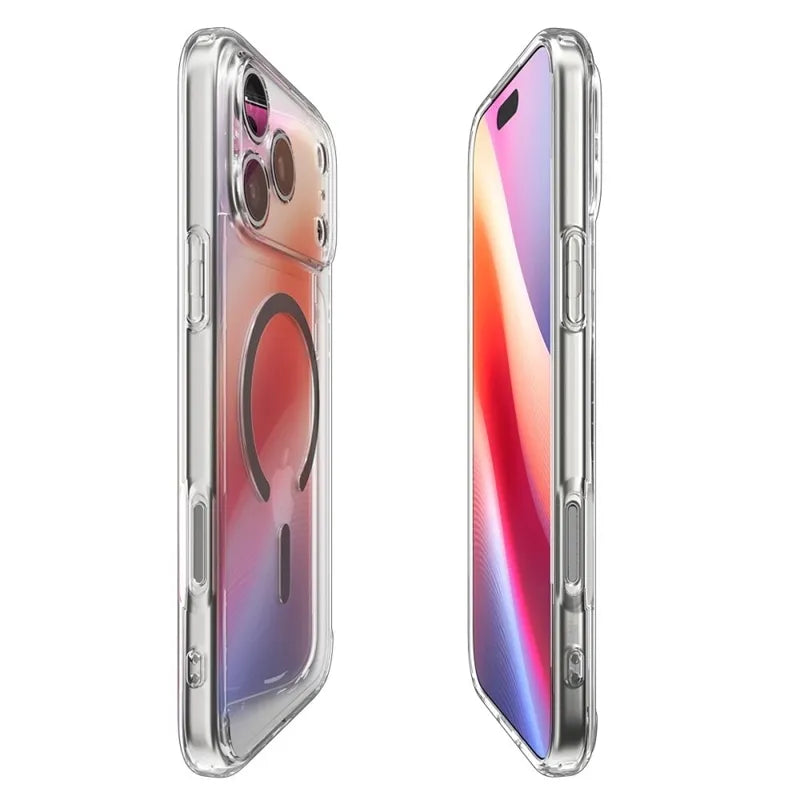 Spigen Ultra Hybrid Mag MagSafe dėklas, skirtas iPhone 17 Pro Max (Skaidrus/Grafitinis)