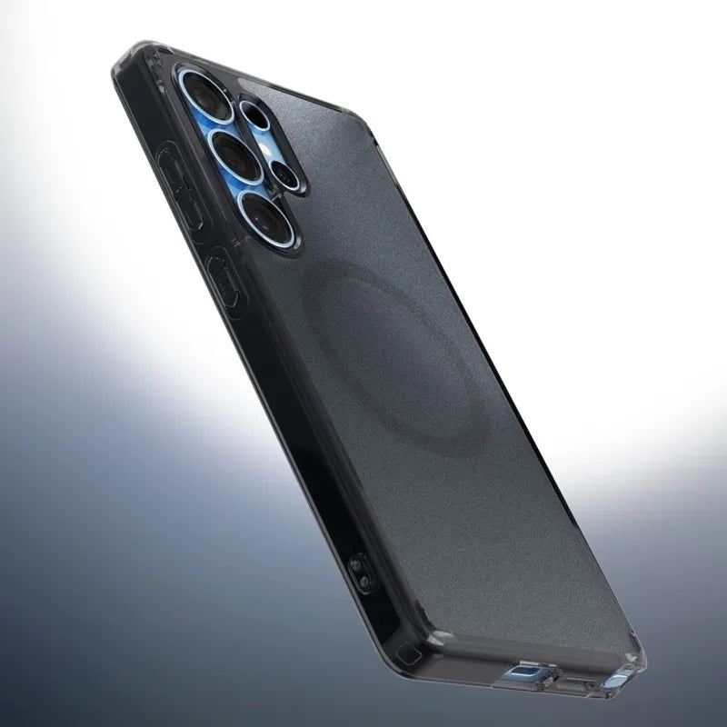 Spigen Ultra Hybrid Mag MagSafe – dėklas, skirtas Samsung Galaxy S25 Edge (matinė juoda)