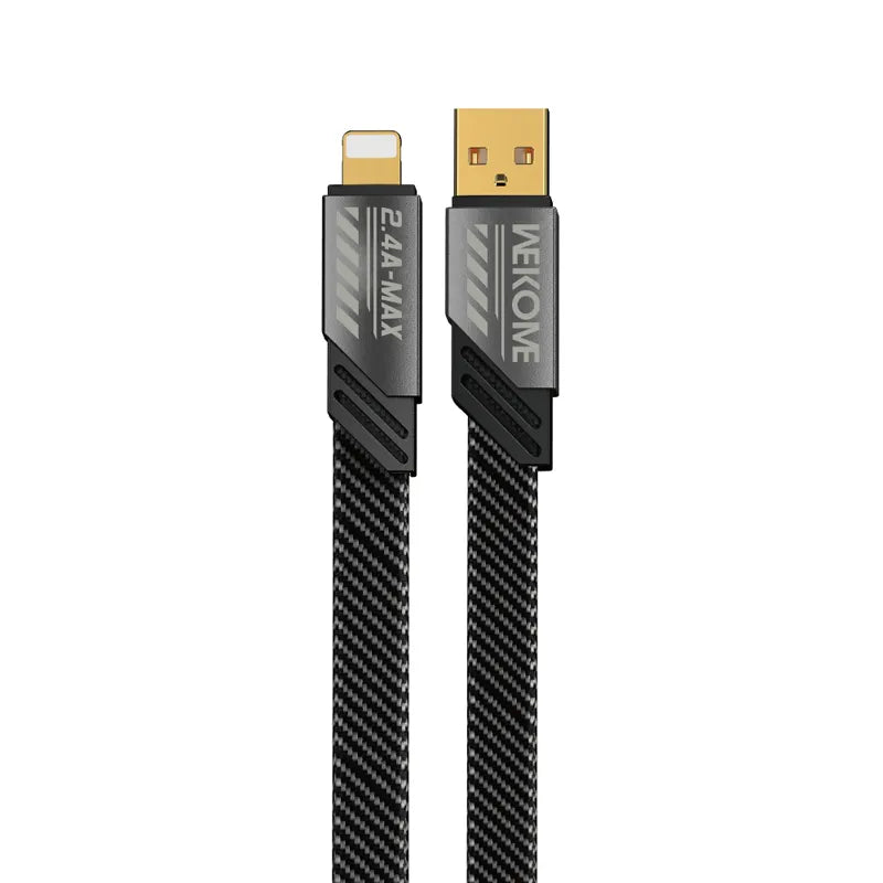 WEKOME WDC-190 Mecha serija – USB-A į Lightning greito įkrovimo kabelis 1 m (blukimas)