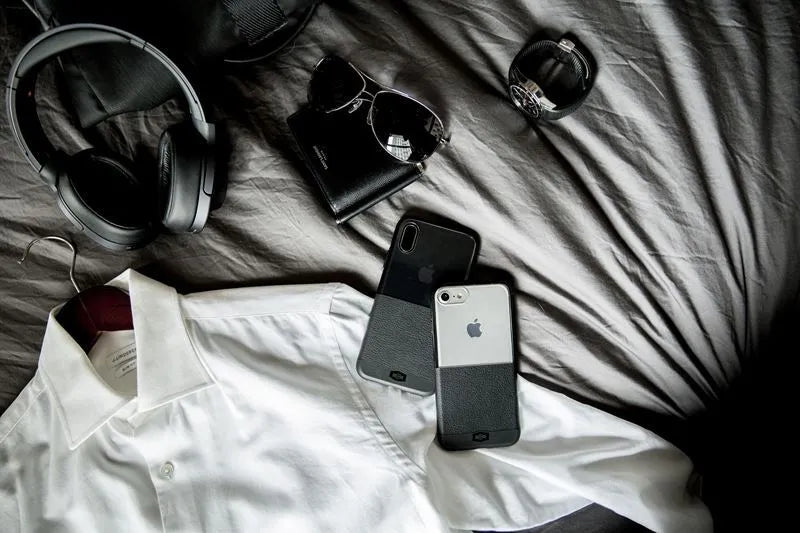 X-Doria Dash dėklas skirtas iPhone X (Juoda oda)