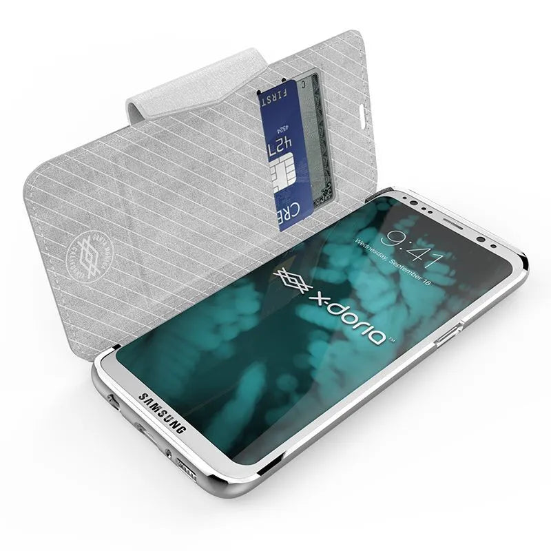 X-Doria Engage Folio – Piniginės tipo dėklas, skirtas Samsung Galaxy S8+ (Baltas)