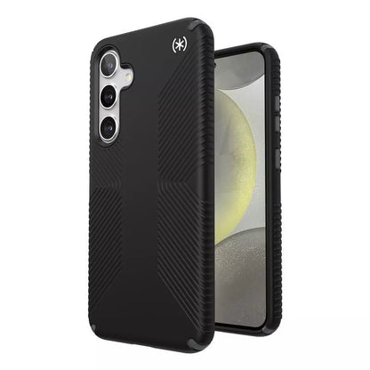 Speck Presidio2 Grip – Dėklas, skirtas Samsung Galaxy S24+ (Juoda/Skalūno pilka/Balta)