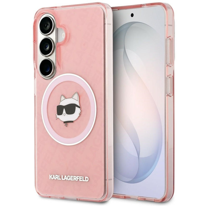 Karl Lagerfeld IML Kartų Choupette MagSafe dėklas - Samsung Galaxy S26 dėklas (Raudonas)