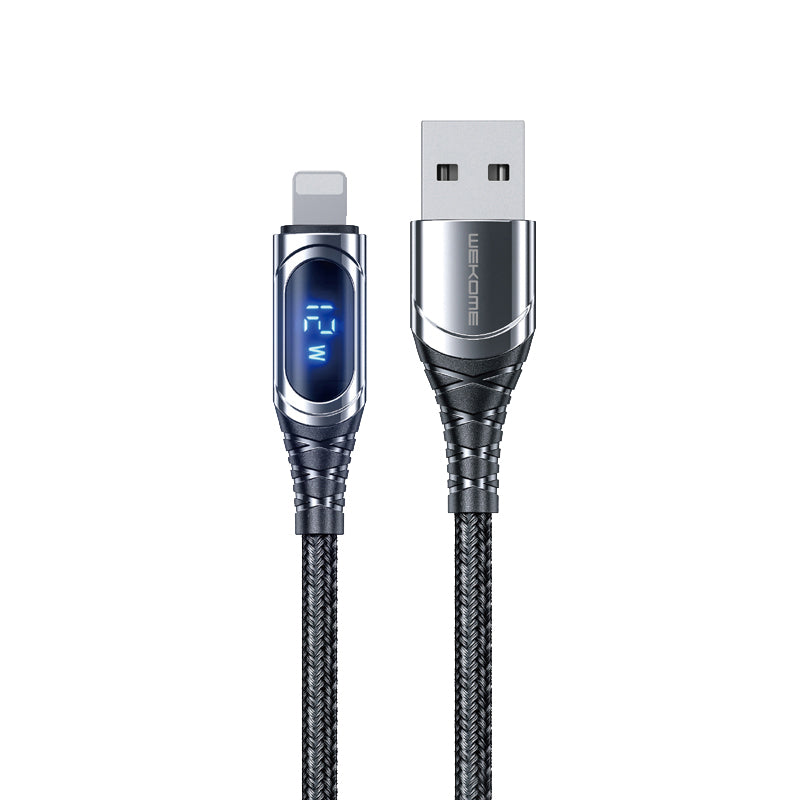 WEKOME WDC-166 Sakin Series – USB-A į Lightning 6A greitojo įkrovimo 1 m jungiamasis laidas (Tarnish)