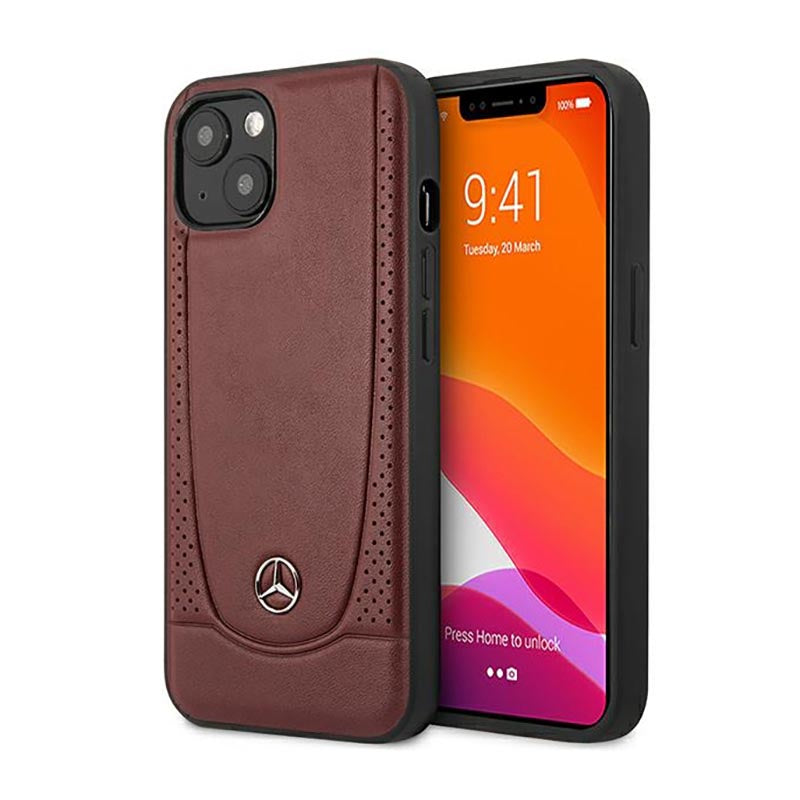 Mercedes Leather Urban Line – dėklas skirtas iPhone 14 Plus (raudonas)