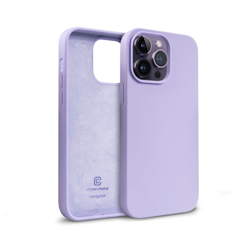 "Crong Color Cover" skysto silikono dėklas "iPhone 14 Pro Max" (violetinis)