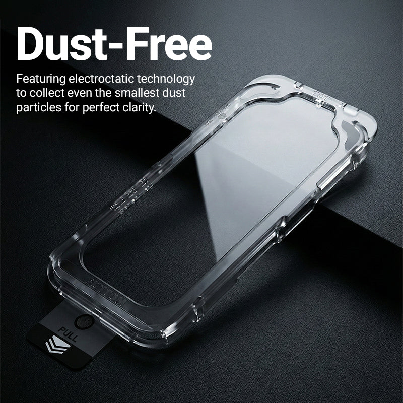 Crong EasyShield 2 vnt. – Grūdintas stiklas, skirtas iPhone 16e / iPhone 14 / iPhone 13 / iPhone 13 Pro (2 vnt.)