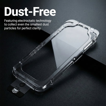 Crong EasyShield 2 vnt. – Grūdintas stiklas, skirtas iPhone 16e / iPhone 14 / iPhone 13 / iPhone 13 Pro (2 vnt.)