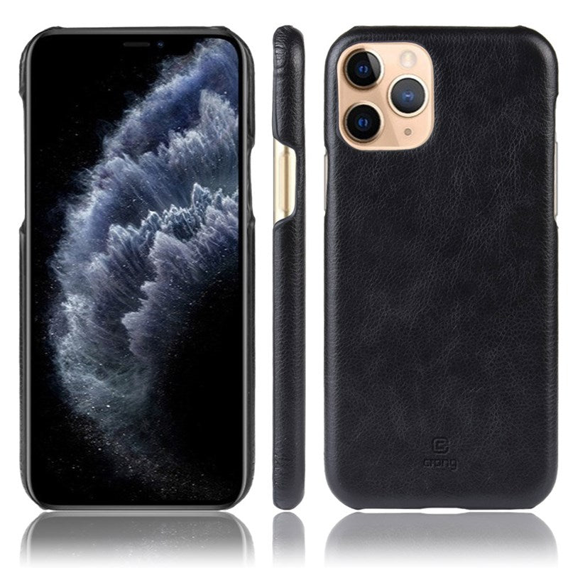 Crong Essential Cover - PU odos dėklas, skirtas iPhone 11 Pro (juodas)