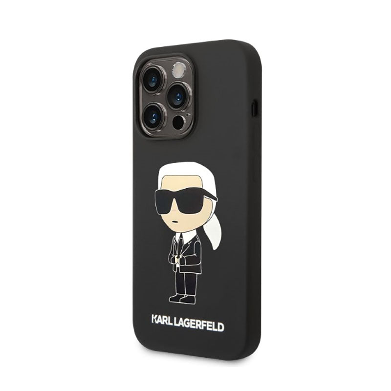 Karl Lagerfeld Silicone NFT Ikonik – dėklas skirtas iPhone 14 Pro (juodas)