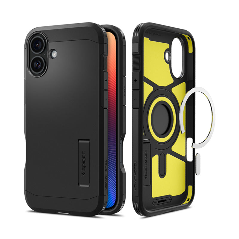 Spigen Tough Armor Mag MagSafe - "iPhone 16" dėklas (juodas)