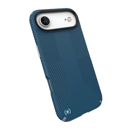 Speck Presidio2 Grip MagSafe – iPhone dėklas (Deep Sea / Silver Metallic / Spell Blue)