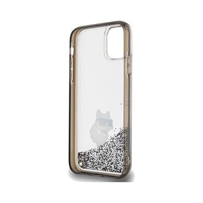Karl Lagerfeld Liquid Glitter Choupette – iPhone 11 dėklas (skaidrus)