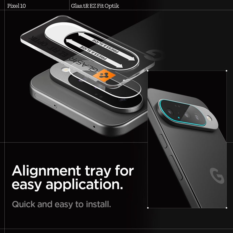 Spigen Optik GLAS.TR Kameros apsauga 2 vnt. - Objektyvo apsauga Google Pixel 10 (Krištolo skaidrumo)