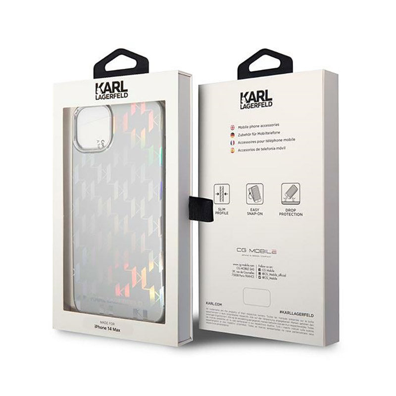 Karl Lagerfeld Monogram Pattern dėklas iPhone 14 (juodas)