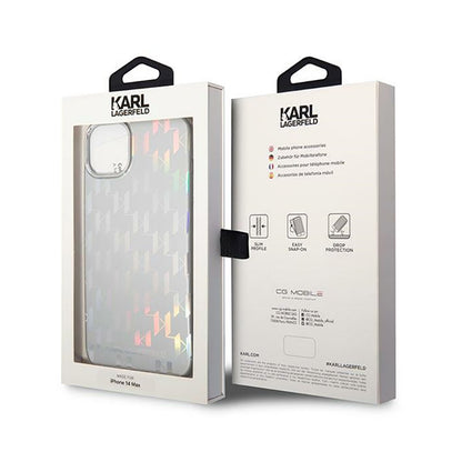 Karl Lagerfeld Monogram Pattern dėklas iPhone 14 (juodas)