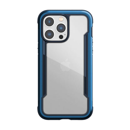 X-Doria Raptic Shield - aliuminio dėklas, skirtas iPhone 14 Pro Max (atsparus kritimui iš 3 m) (Marine Blue)