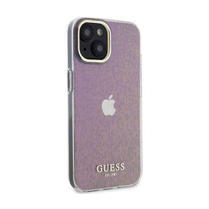 Guess IML Faceted Mirror Disco Iridescent - iPhone 15 dėklas (rožinis)