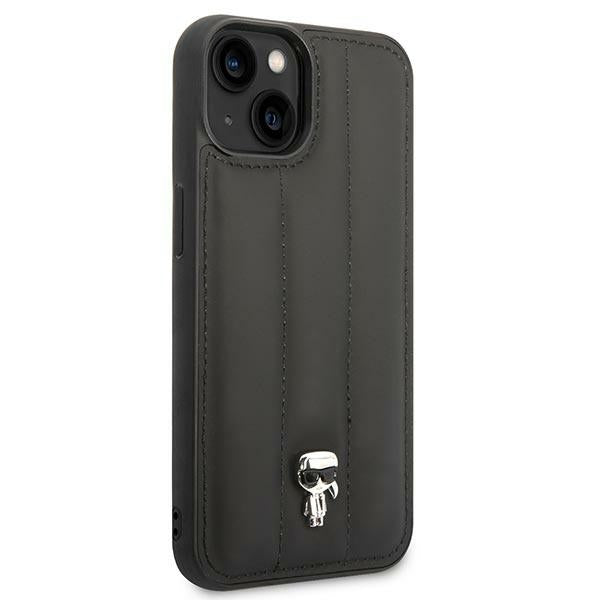 Karl Lagerfeld Quilted Puffy Ikonik Piin - dėklas iPhone 14 (juodas)