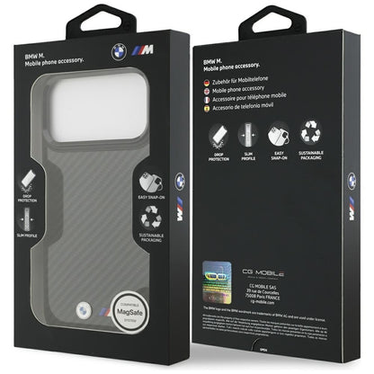 BMW M Kevlar Matinis MagSafe dėklas - iPhone 17 Pro Max (Juodas)