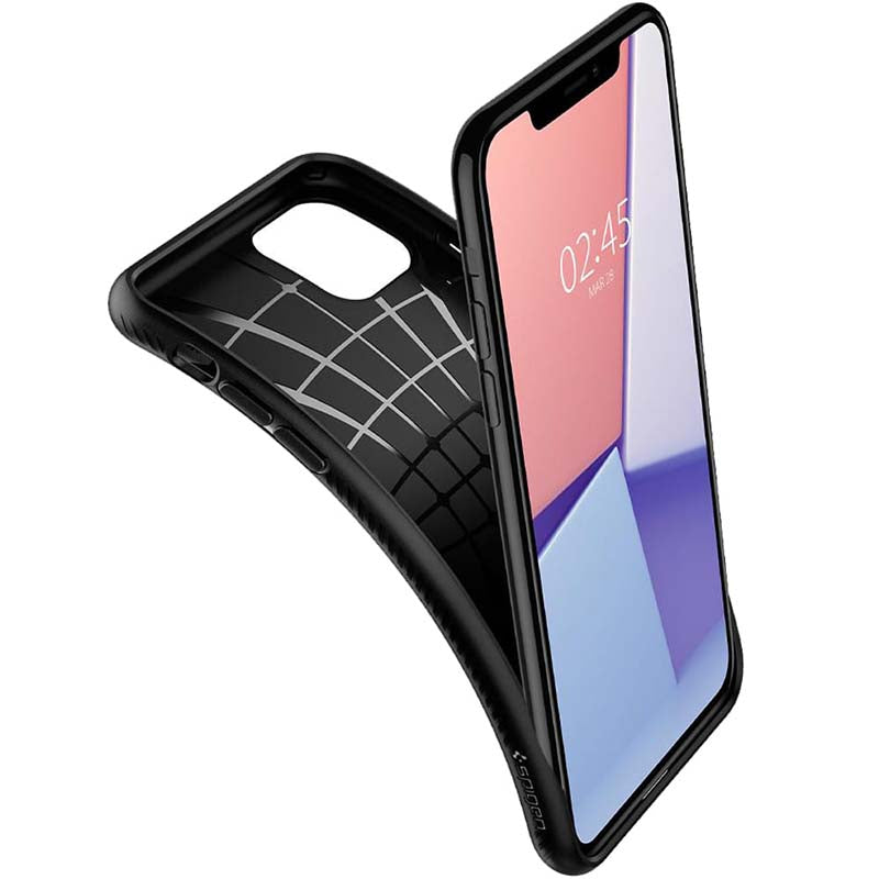 Spigen Liquid Air – dėklas, skirtas „iPhone 11“ (juodas)
