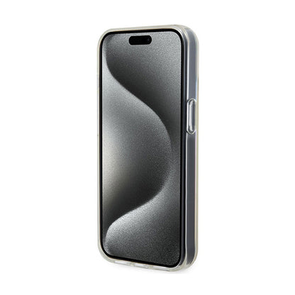 Guess IML Faceted Mirror Disco Iridescent - iPhone 15 dėklas (rožinis)