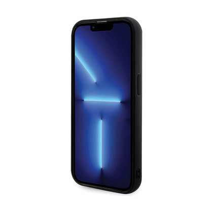 Guess Sequin Script Metal - dėklas, skirtas „iPhone 13 Pro“ (juodas)