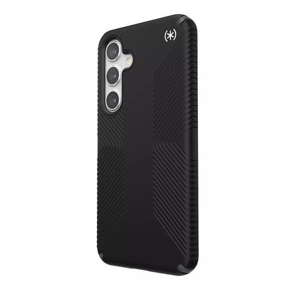 Speck Presidio2 Grip – Dėklas, skirtas Samsung Galaxy S24+ (Juoda/Skalūno pilka/Balta)