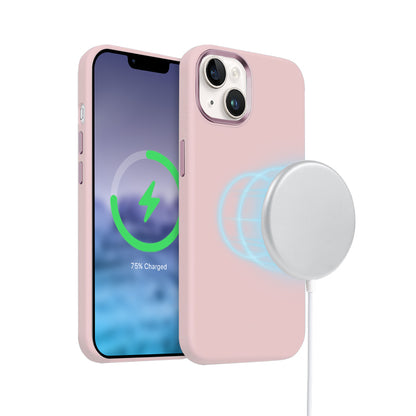 Crong Color Cover LUX Magnetic – dėklas iPhone 15 Plus MagSafe (rožinis)