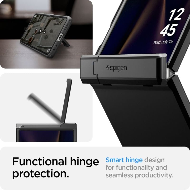Spigen Tough Armor Pro Mag MagSafe – dėklas, skirtas Samsung Galaxy Z Flip 7 (juodas)