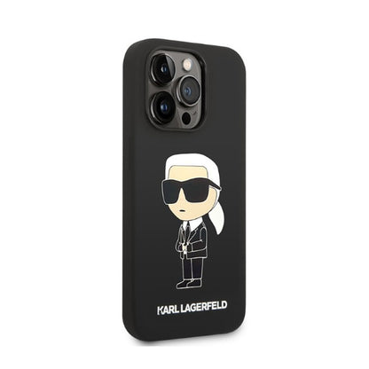 Karl Lagerfeld Silicone NFT Ikonik – dėklas skirtas iPhone 14 Pro (juodas)