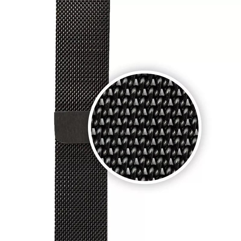 "Crong Milano Steel" - Nerūdijančio plieno dirželis "Apple Watch" 44/45/46/49 mm (juodas)