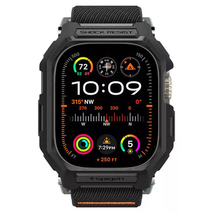 Spigen Lite Fit "Pro" – dėklas su dirželiu, skirtas "Apple Watch Ultra 1/2 49 mm" (matinė juoda)