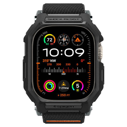 Spigen Lite Fit "Pro" – dėklas su dirželiu, skirtas "Apple Watch Ultra 1/2 49 mm" (matinė juoda)
