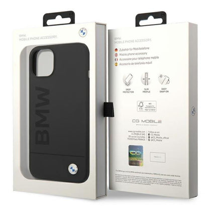 BMW silikoninis „Signature Logo MagSafe“ – dėklas, skirtas „iPhone 14 Plus“ (juodas)