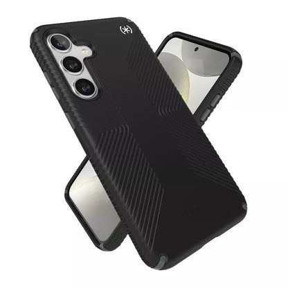 Speck Presidio2 Grip – Dėklas, skirtas Samsung Galaxy S24+ (Juoda/Skalūno pilka/Balta)