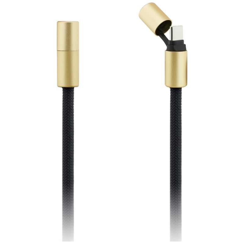 Guess Per Petį Dirželis 4G Pakabukas - Universalus Telefono Dirželis / USB-C į USB-C Kabelis 1.5m (Juodas)