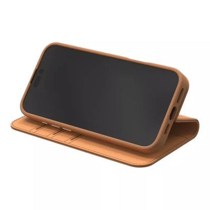 Moshi Overture MagSafe – 3-in-1 odinis atverčiamas dėklas, skirtas iPhone 16 Pro Max (Caramel Brown)