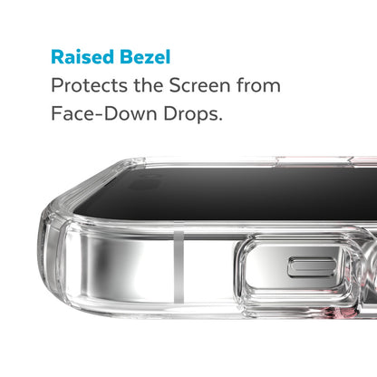 Speck Presidio Perfect-Clear + Ombre – dėklas skirtas iPhone 14 Pro su MICROBAN danga (skaidrus / vintažinės rožės perėjimas)