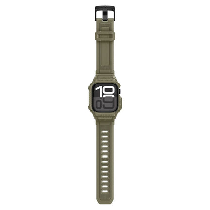 Spigen Rugged Armor Pro V2 – Dirželis su dėklu Apple Watch 10 / 11 46 mm (Vintage Khaki)