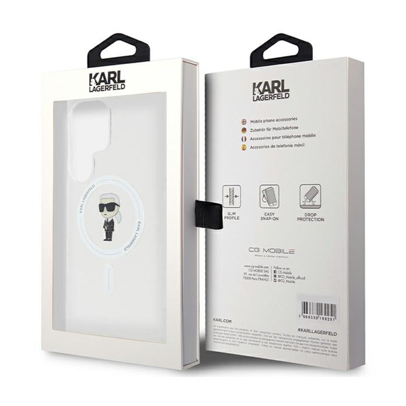 Karl Lagerfeld IML Ikonik MagSafe – dėklas Samsung Galaxy S24 Ultra (skaidrus)
