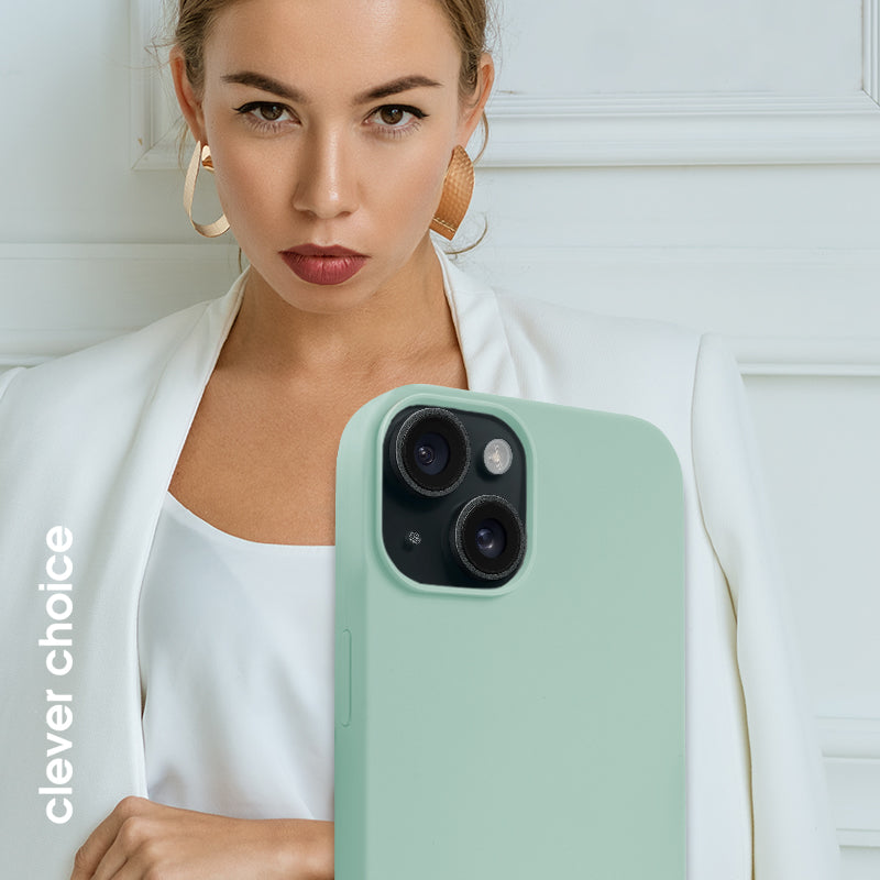 Crong Color Cover Magnetic – dėklas, skirtas „iPhone 15 MagSafe“ (mėtinis)