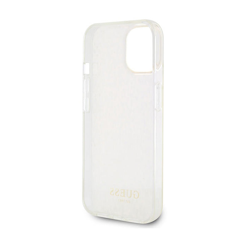Guess IML Faceted Mirror Disco Iridescent - iPhone 15 dėklas (rožinis)
