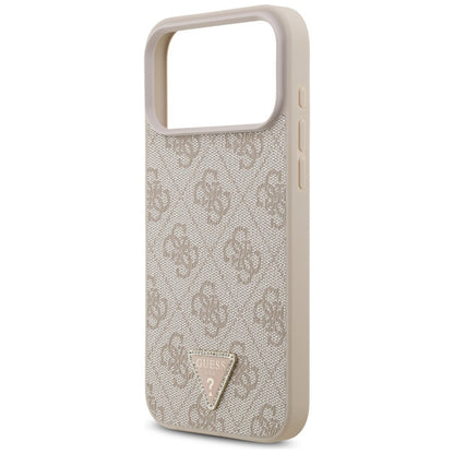 Guess Odinio 4G Triangle Strass dėklas iPhone 17 Pro Max (rožinis)