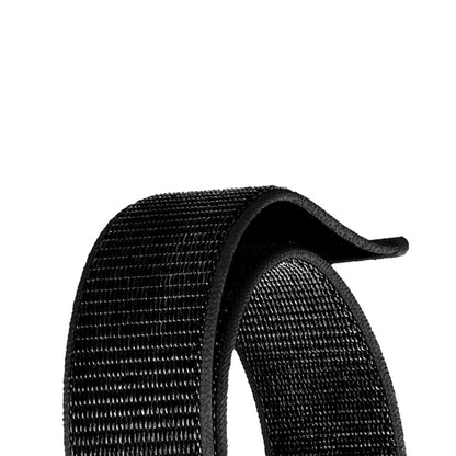 Crong Nailono Reflex – Sportinis dirželis Apple Watch 44/45/46/49 mm (juodas)