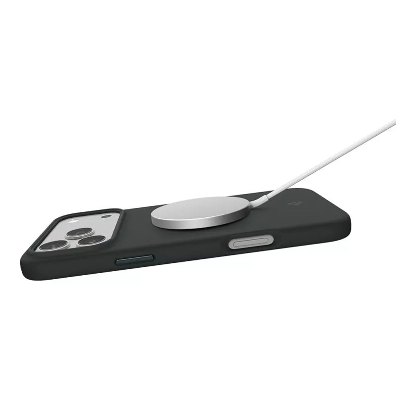 Spigen Silicone Fit Mag MagSafe dėklas iPhone 17 Pro (Abisinijos žalia)