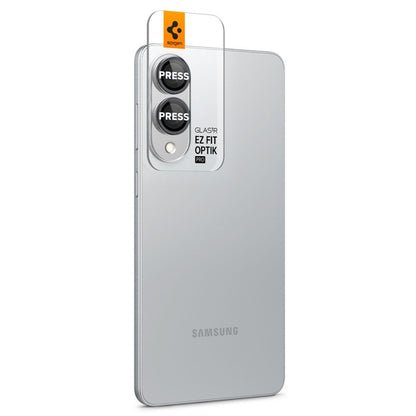 Spigen Optik Pro GLAS.TR EZ Fit kameros apsauga (2 vnt.) - lęšio apsauga, skirta Samsung Galaxy S25 Edge (2 vnt.) (juoda)