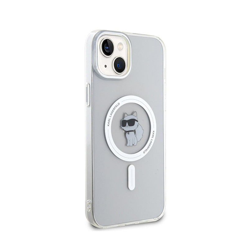 Karl Lagerfeld IML Choupette MagSafe – dėklas iPhone 15 Plus (skaidrus)