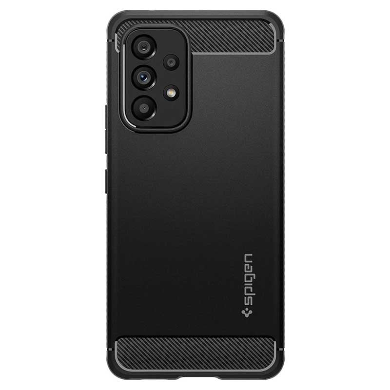 Spigen Rugged Armor - dėklas, skirtas Samsung Galaxy A53 5G (Juoda)